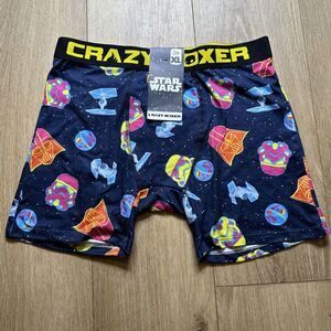 Mens CRAZY BOXER Star Wars Darth Vader Storm Trooper Boxer‎ Brief XL 40/42 NWT